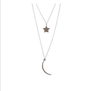 ADORNIA Champagne Diamond Star & Moon